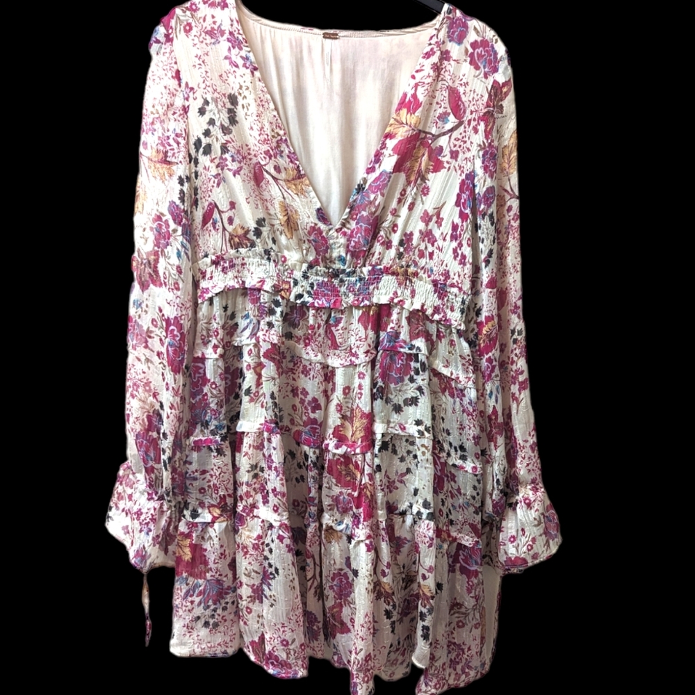 Free People Women's Closer to the Heart Floral Summer Mini Dress (XS)